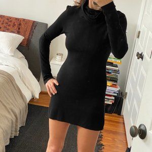 H&M Black Long Sleeve Sweater Dress sz S